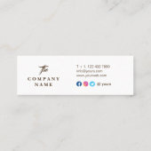 ヴィンテージのクラフトによって印刷される社会的な小型名刺 スキニー名刺 (裏面)