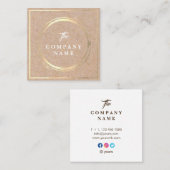 ヴィンテージのクラフトによって印刷される社会的な正方形の名刺 スクエア名刺 (正面/裏面)