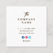 ヴィンテージのクラフトによって印刷される社会的な正方形の名刺 スクエア名刺 (裏面)