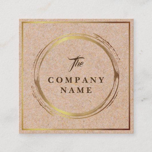 ヴィンテージのクラフトによって印刷される社会的な正方形の名刺 スクエア名刺 (正面)