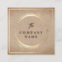 ヴィンテージのクラフトによって印刷される社会的な正方形の名刺