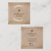 ヴィンテージのクラフトによって印刷される社会的な正方形の名刺 スクエア名刺 (正面/裏面)