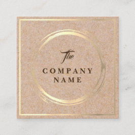 ヴィンテージのクラフトによって印刷される社会的な正方形の名刺 スクエア名刺