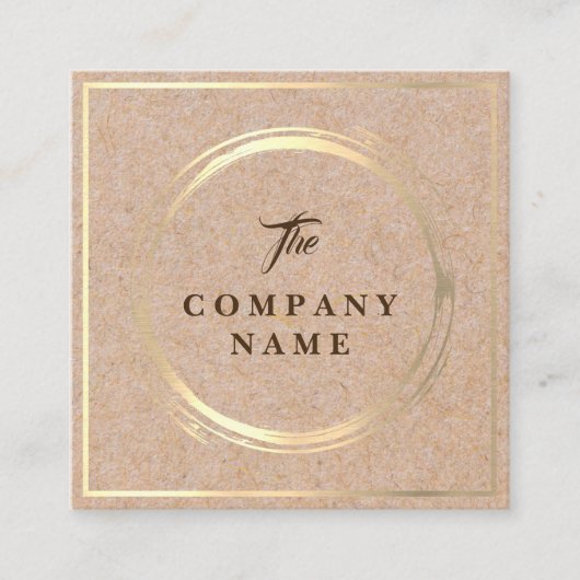 ヴィンテージのクラフトによって印刷される社会的な正方形の名刺 スクエア名刺 (正面)