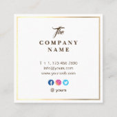 ヴィンテージのクラフトによって印刷される社会的な正方形の名刺 スクエア名刺 (裏面)