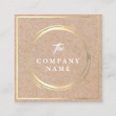 ヴィンテージのクラフトによって印刷される社会的な正方形の名刺 スクエア名刺 (正面)