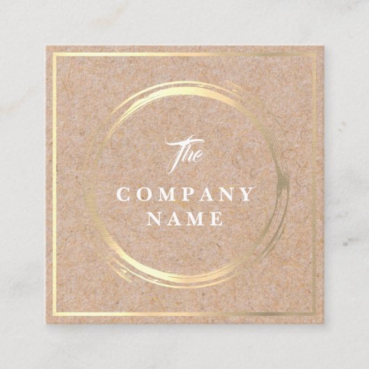 ヴィンテージのクラフトによって印刷される社会的な正方形の名刺 スクエア名刺 (正面)