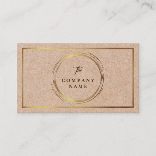 ヴィンテージのクラフトによって印刷される社会的な金ゴールドの名刺 名刺 (正面)