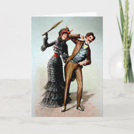 ヴィンテージのクランプス女性ホリデーカード シーズンカード