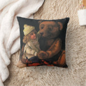 ヴィンテージのクリスマスおもちゃ、人形とテディベア クッション (ブランケット)