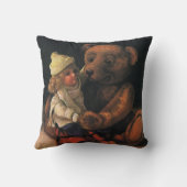 ヴィンテージのクリスマスおもちゃ、人形とテディベア クッション (裏面)