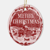 ヴィンテージのクリスマスのオーナメント セラミックオーナメント (左)