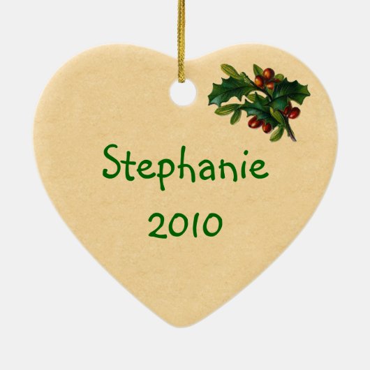 ヴィンテージのクリスマスのオーナメント セラミックオーナメント (裏面)