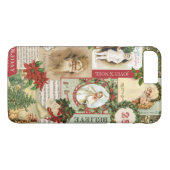 ヴィンテージのクリスマスのコラージュ Case-Mate iPhoneケース (裏面(横))