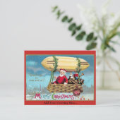 ヴィンテージのクリスマスのサンタのイラストレーション1909年 シーズンポストカード (スタンド正面)