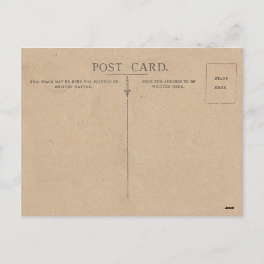 ヴィンテージのクリスマスのサンタのイラストレーション1909年 シーズンポストカード (裏面)