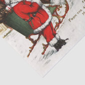 ヴィンテージのクリスマスのサンタのトナカイのパーティーのティッシュ 薄葉紙 (詳細)