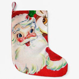 ヴィンテージのクリスマスのサンタのトナカイの装飾のストッキング スモールクリスマスストッキング