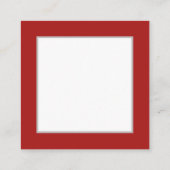 ヴィンテージのクリスマスのサンタのレトロのトナカイ スクエア名刺 (裏面)