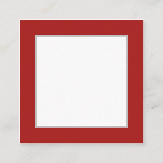 ヴィンテージのクリスマスのサンタのレトロのトナカイ スクエア名刺 (裏面)