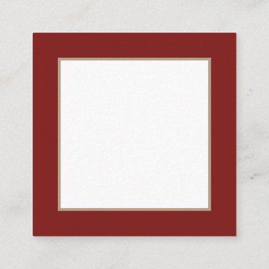 ヴィンテージのクリスマスのサンタのレトロの研修会 スクエア名刺 (裏面)