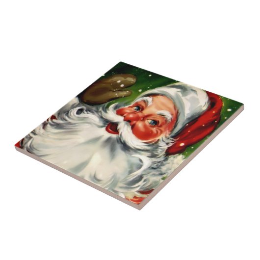 ヴィンテージのクリスマスのサンタの休日のタイル タイル (側面)