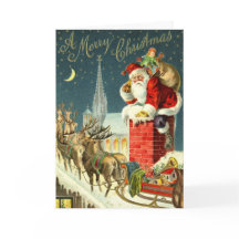 ヴィンテージのクリスマスのサンタカード