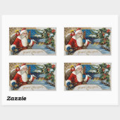 ヴィンテージのクリスマスのサンタクロースのステッカー 長方形シール (シート)