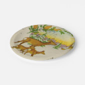 ヴィンテージのクリスマスのシカ ペーパープレート (アングル)