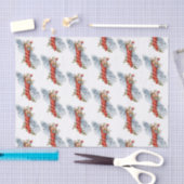 ヴィンテージのクリスマスのストッキングパターンパーティーのティッシュ 薄葉紙 (クラフト)