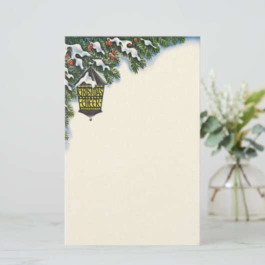 ヴィンテージのクリスマスのデザインの文房具の手紙紙 便箋 (スタンド正面)