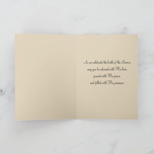 ヴィンテージのクリスマスのベビーのイエス・キリストのカトリック教徒の尼僧 シーズンカード (内部)