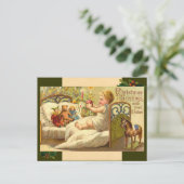 ヴィンテージのクリスマスのベビーの郵便はがき シーズンポストカード (スタンド正面)