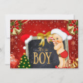 ヴィンテージのクリスマスのベビーシャワーの招待状 招待状 (正面)