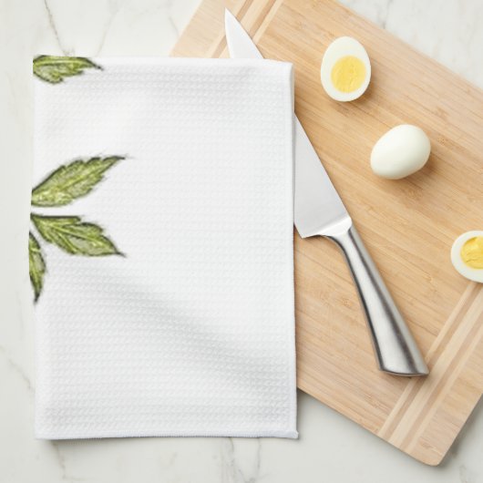 ヴィンテージのクリスマスのポインセチア キッチンタオル (四つ折り)