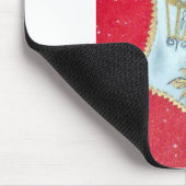 ヴィンテージのクリスマスの世紀半ばのパステルの子ネコ マウスパッド (コーナー)