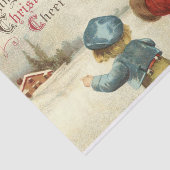 ヴィンテージのクリスマスの休日のサンタの子供のパーティーのティッシュ 薄葉紙 (詳細)