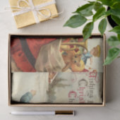 ヴィンテージのクリスマスの休日のサンタの子供のパーティーのティッシュ 薄葉紙 (ギフト)