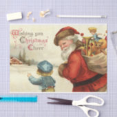 ヴィンテージのクリスマスの休日のサンタの子供のパーティーのティッシュ 薄葉紙 (クラフト)