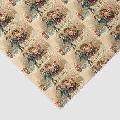 ヴィンテージのクリスマスの休日の子供のパーティーのティッシュ 薄葉紙 (詳細)