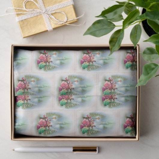 ヴィンテージのクリスマスの休日の聖歌隊のパーティーのティッシュ 薄葉紙 (ギフト)