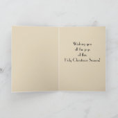 ヴィンテージのクリスマスの出生聖母マリア シーズンカード (内部)