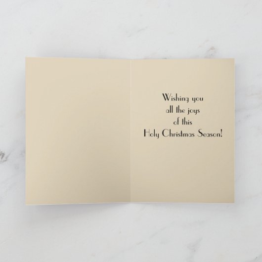 ヴィンテージのクリスマスの出生聖母マリア シーズンカード (内部)