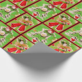 ヴィンテージのクリスマスの包装紙 ラッピングペーパー (角)