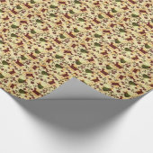 ヴィンテージのクリスマスの天使のギフトの包装紙 ラッピングペーパー (角)