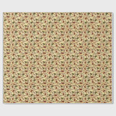 ヴィンテージのクリスマスの天使のギフトの包装紙 ラッピングペーパー (フラット)