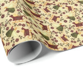 ヴィンテージのクリスマスの天使のギフトの包装紙 ラッピングペーパー (ロールコーナー)