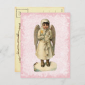 ヴィンテージのクリスマスの天使の郵便はがき シーズンポストカード (正面/裏面)