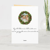 ヴィンテージのクリスマスの天使 シーズンカード (裏面)