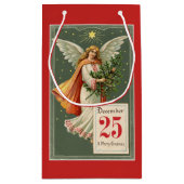 ヴィンテージのクリスマスの天使 スモールペーパーバッグ (裏面)